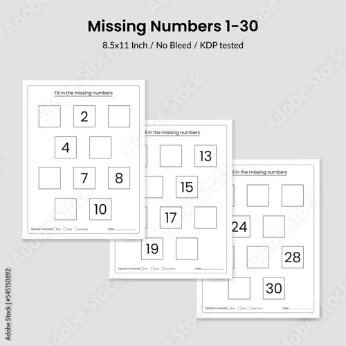 Write the missing numbers 1-30.math education game worksheet for kids, school worksheet activity, task for the development.