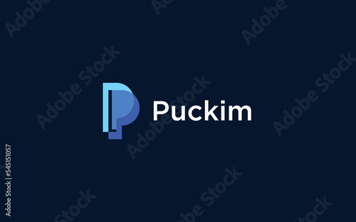 Letter P icon logo design template elements