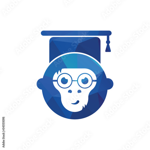 Monkey vector logo design. Cute monkey logo vector design.
