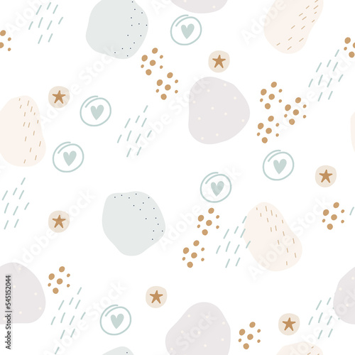 Abstract Seamless pattern, digital paper, for surface design, kids clothing,