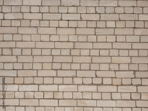 Wallpaper Mural View of empty, white brick wall background with copy space. A deteriorating brick wall outdoors in sunlight Torontodigital.ca