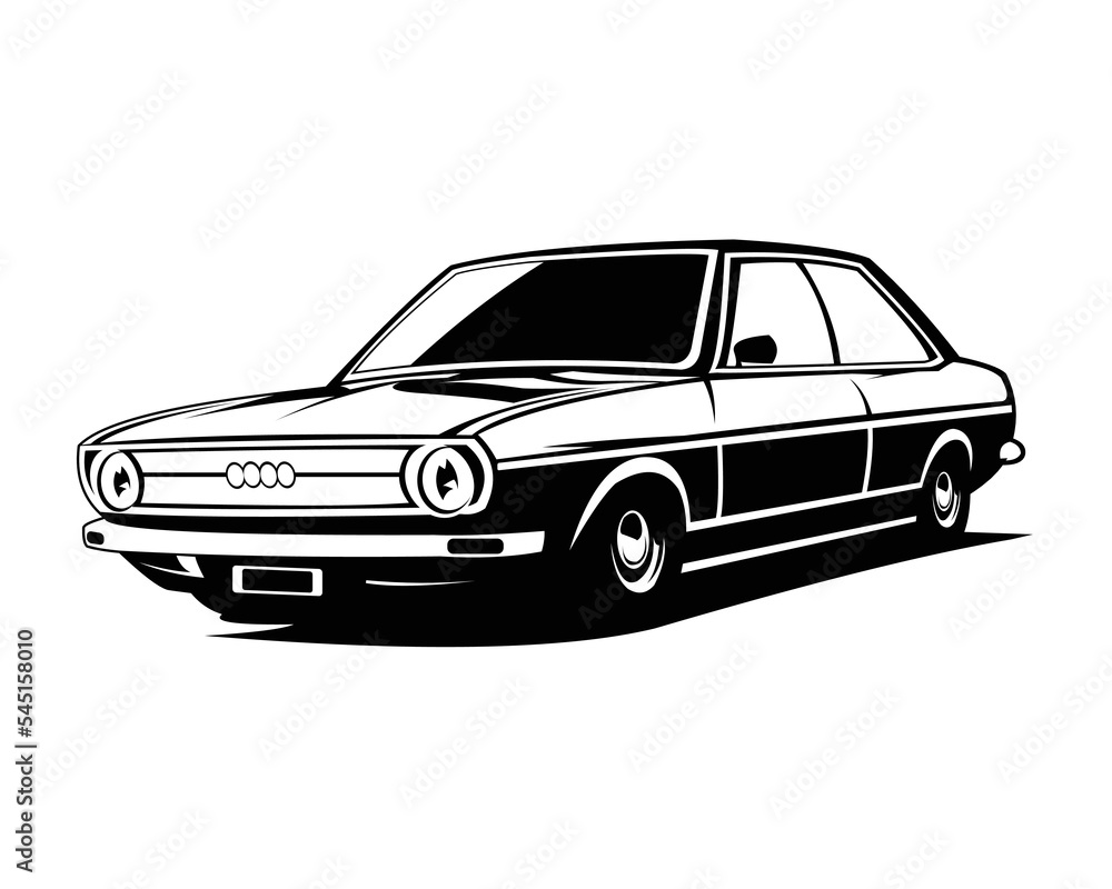1970's classic japanese sports car isolated on white background side view. best for the car industry. vector illustration available in eps 10.