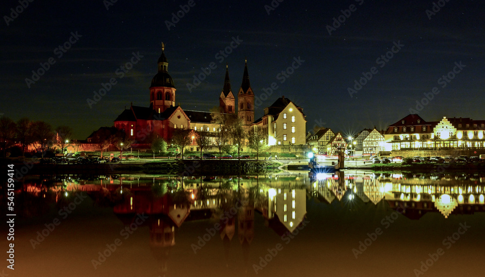 Seligenstadt am Main - Nachtpanorama