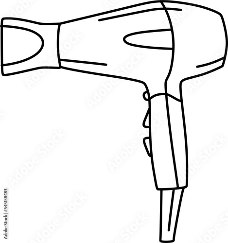 Hair care products. Hair dryer. In very peri color Vector il