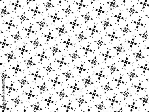 Ornament with elements of black and white colors.