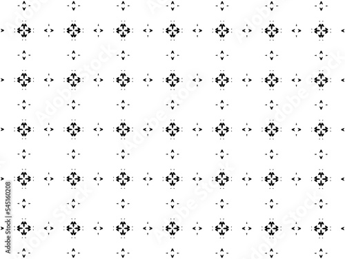 Ornament with elements of black and white colors.