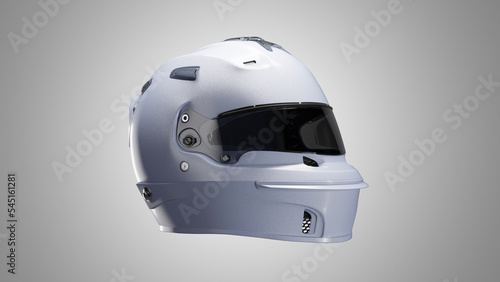 Close-up Motorcycle Helmet

White cinematic image of motorcyclist helmet. photo