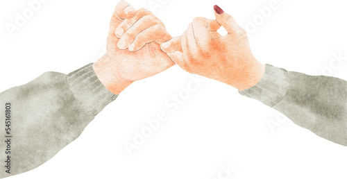 Watercolor Love Hand Gesture