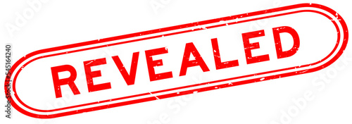 Grunge red revealed word rubber seal stamp on white background