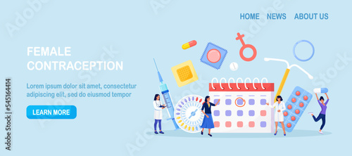 Female contraceptive methods. Sexual reproductive health. Protection against venereal, sexually transmitted diseases, pregnancy prevention. Safe sexual behavior. Oral hormonal contraception, condoms