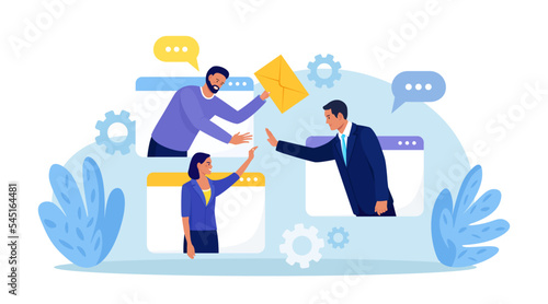 Video conference, business people online meeting. Global communication. Remote work. Social distancing. Work from home. Coworkers, friends chatting with each other online. Remote team collaboration