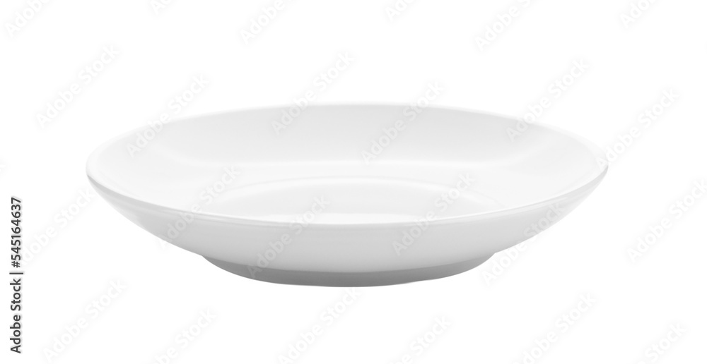 Empty ceramic white plate isolated on transparent png Empty ceramic white plate isolated on transparent png