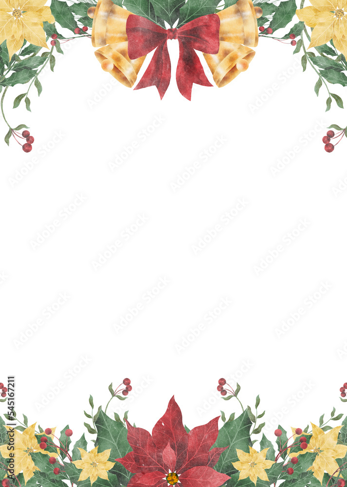 Fototapeta premium Watercolor Christmas Background