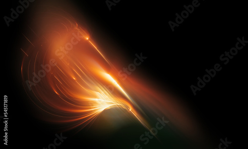 Abstract wave background with glowing lines
