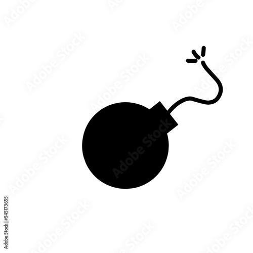Bomb icon vector illustration isolated on white background. Boom symbol.