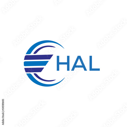 HAL letter logo. HAL blue image on white background. HAL vector logo design for entrepreneur and business. HAL best icon.
