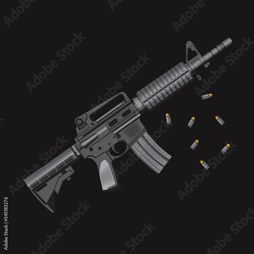 weapons guns pistols vector illustration