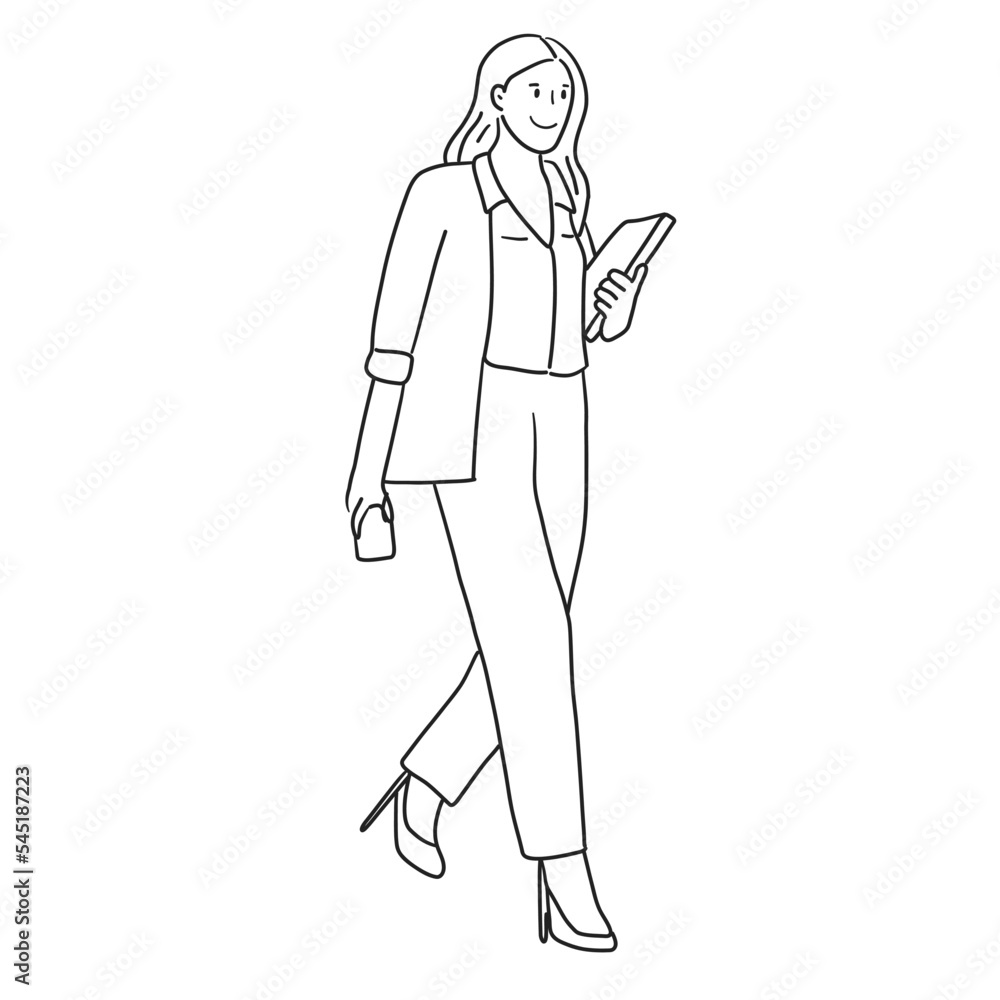 working woman , business guy business woman working while walking working woman , business guy business woman working while walking