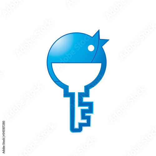 blue color key vector icon