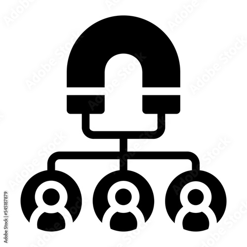inbound marketing glyph icon