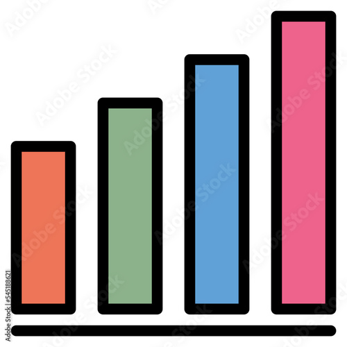 data graph analytic business icon