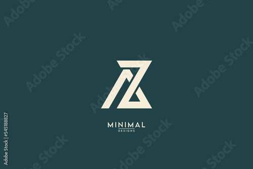 Abstract AZ, ZA Letters Logo Monogram icon.