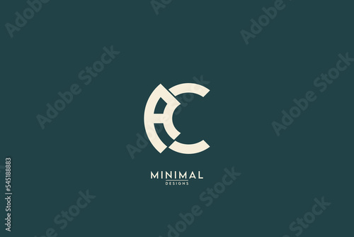 Abstract CA, AC Letters Logo Monogram icon.