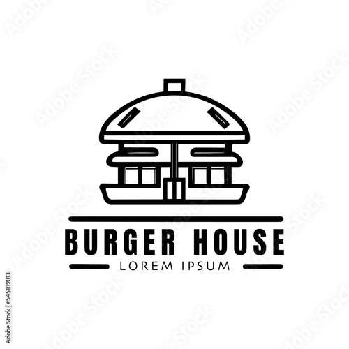 burger house logo , fast food house logo