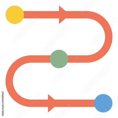 distance milestone process steps icon
