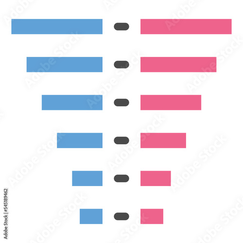 frequency compare chart analytic icon