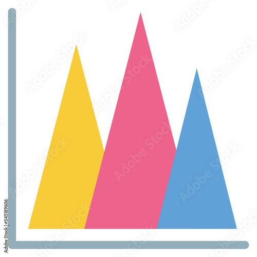 pyramid graph chart analytic icon