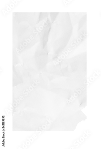 White crumpled and torn sheet of paper. Paper text background. Pink decorative paper