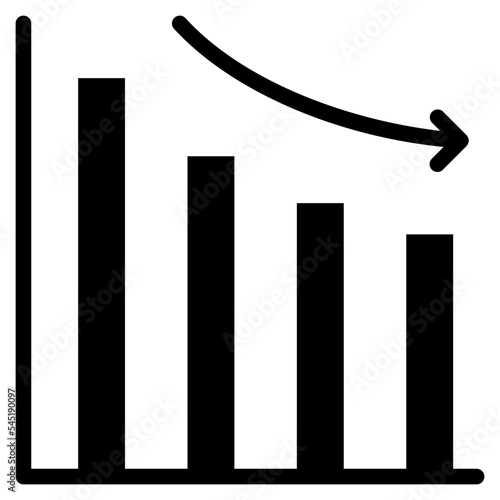 bar loss business chart icon
