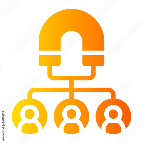 inbound marketing gradient icon