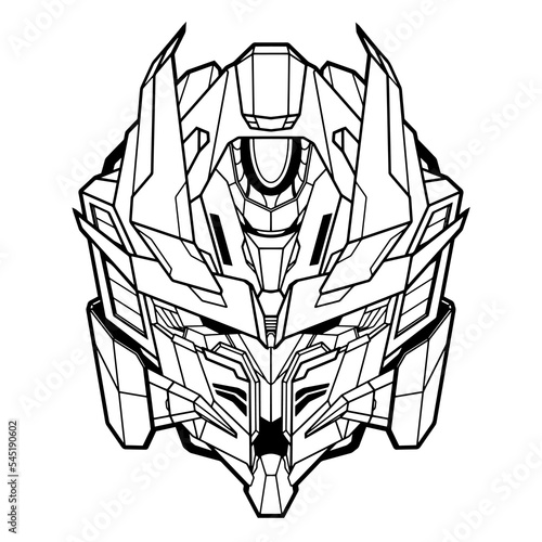 Robot head heavy mech