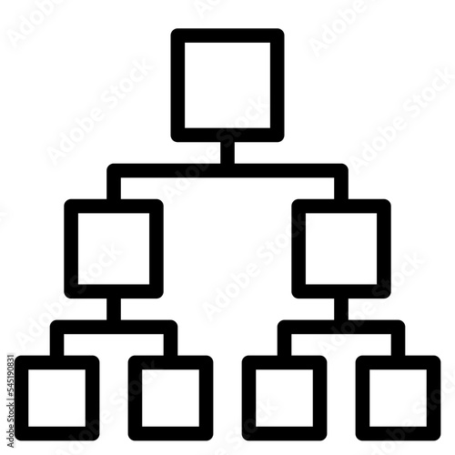 hierarchical organization business diagram icon