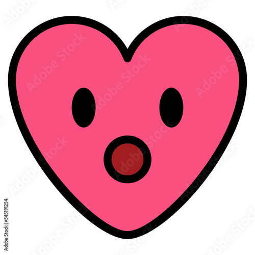 amazed surprise wonder emoji heart icon