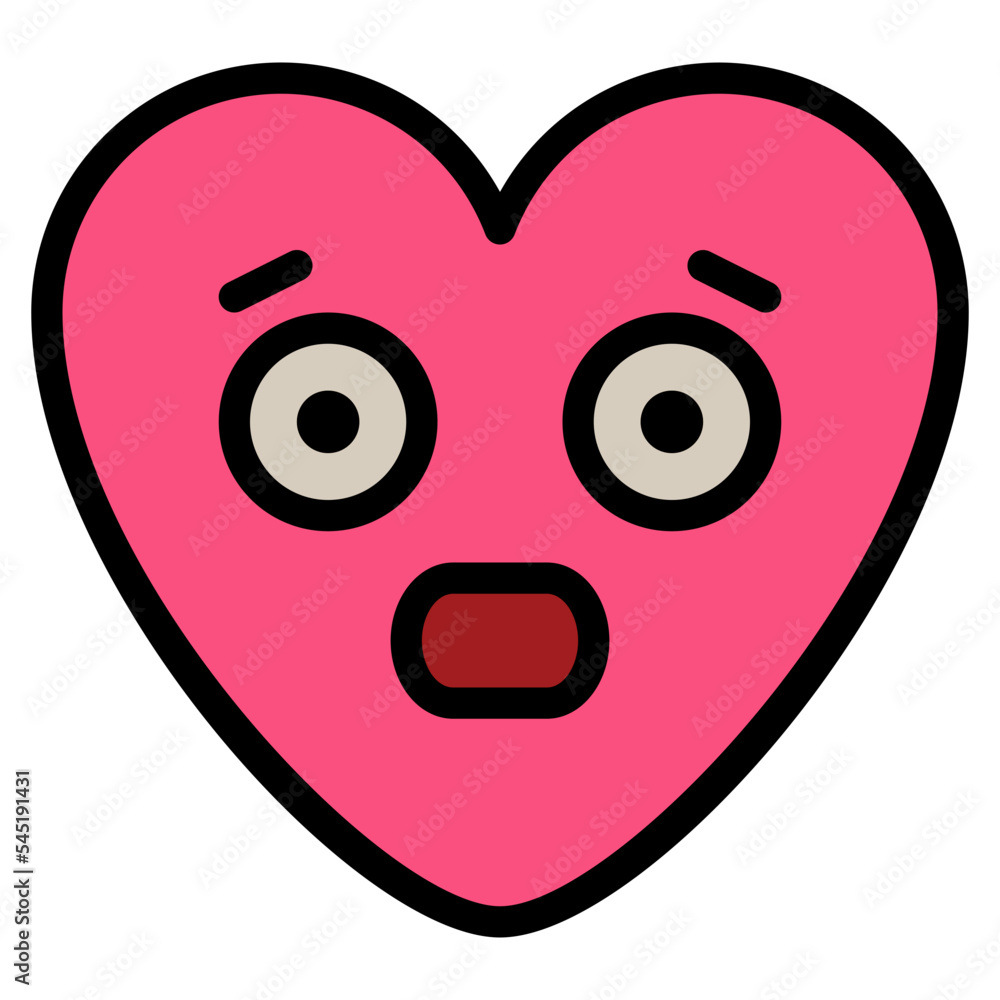 scare afraid unhappy emoji heart icon scare afraid unhappy emoji heart icon