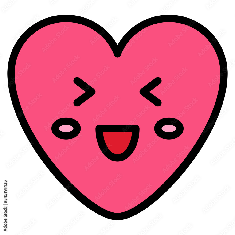 shy embarrass awkward emoji heart icon shy embarrass awkward emoji heart icon
