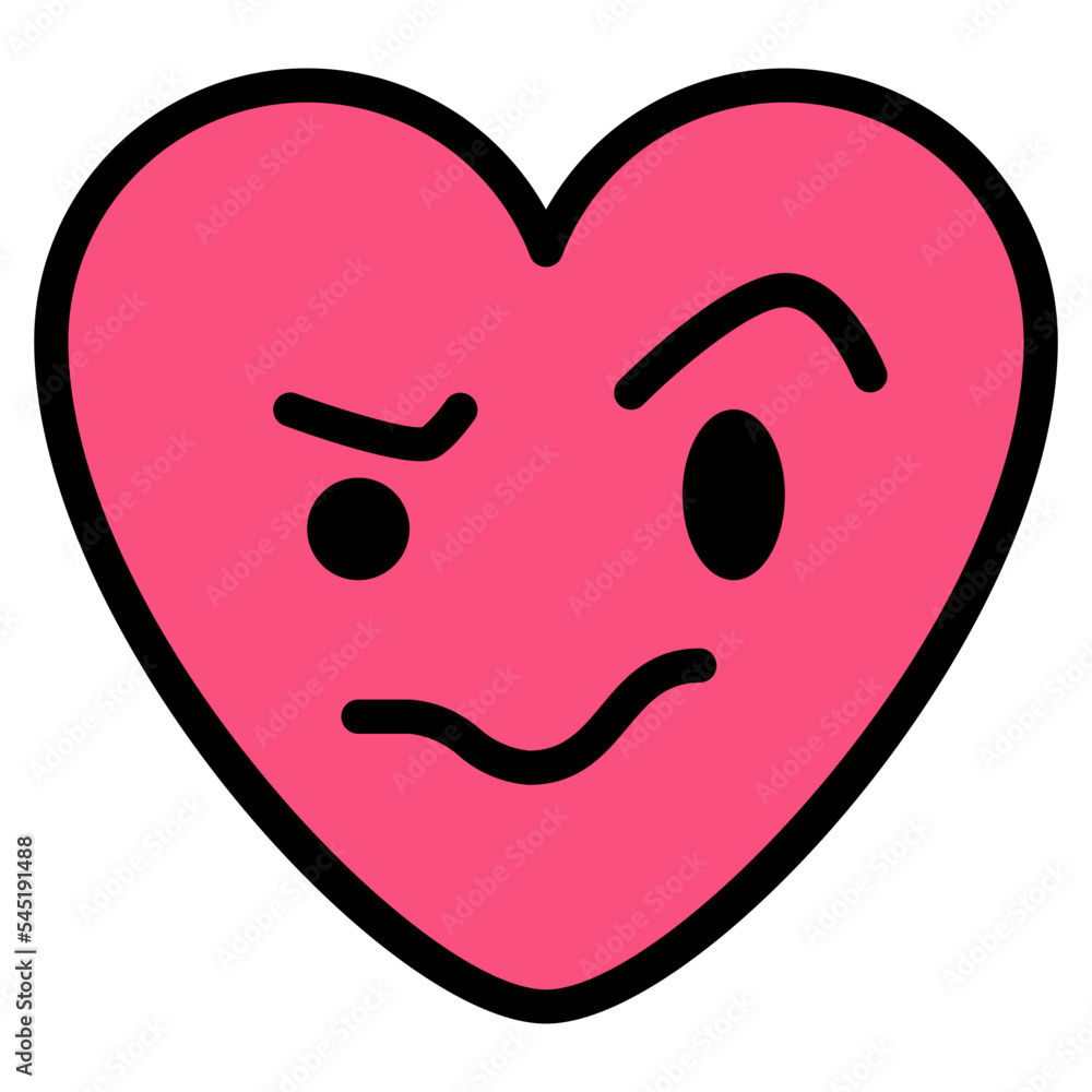 worried nervous thinking emoji heart icon worried nervous thinking emoji heart icon
