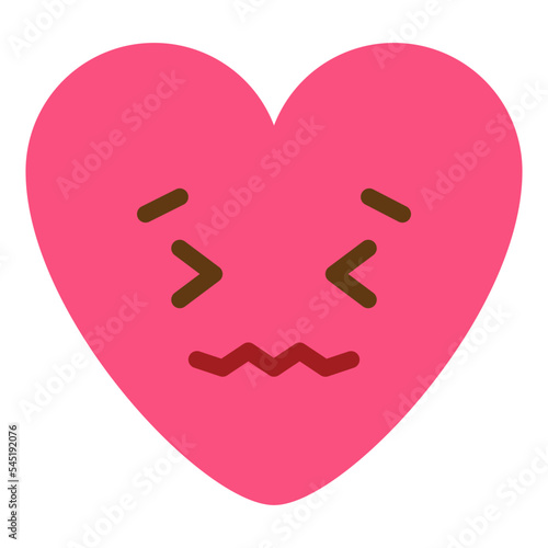 disgusted jaded hate emoji heart icon
