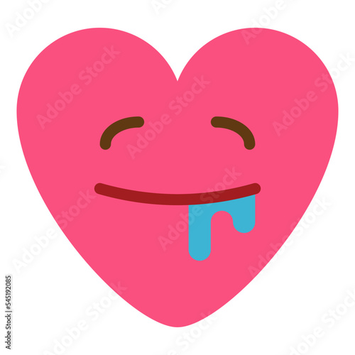 drooling hungry stupid emoji heart icon