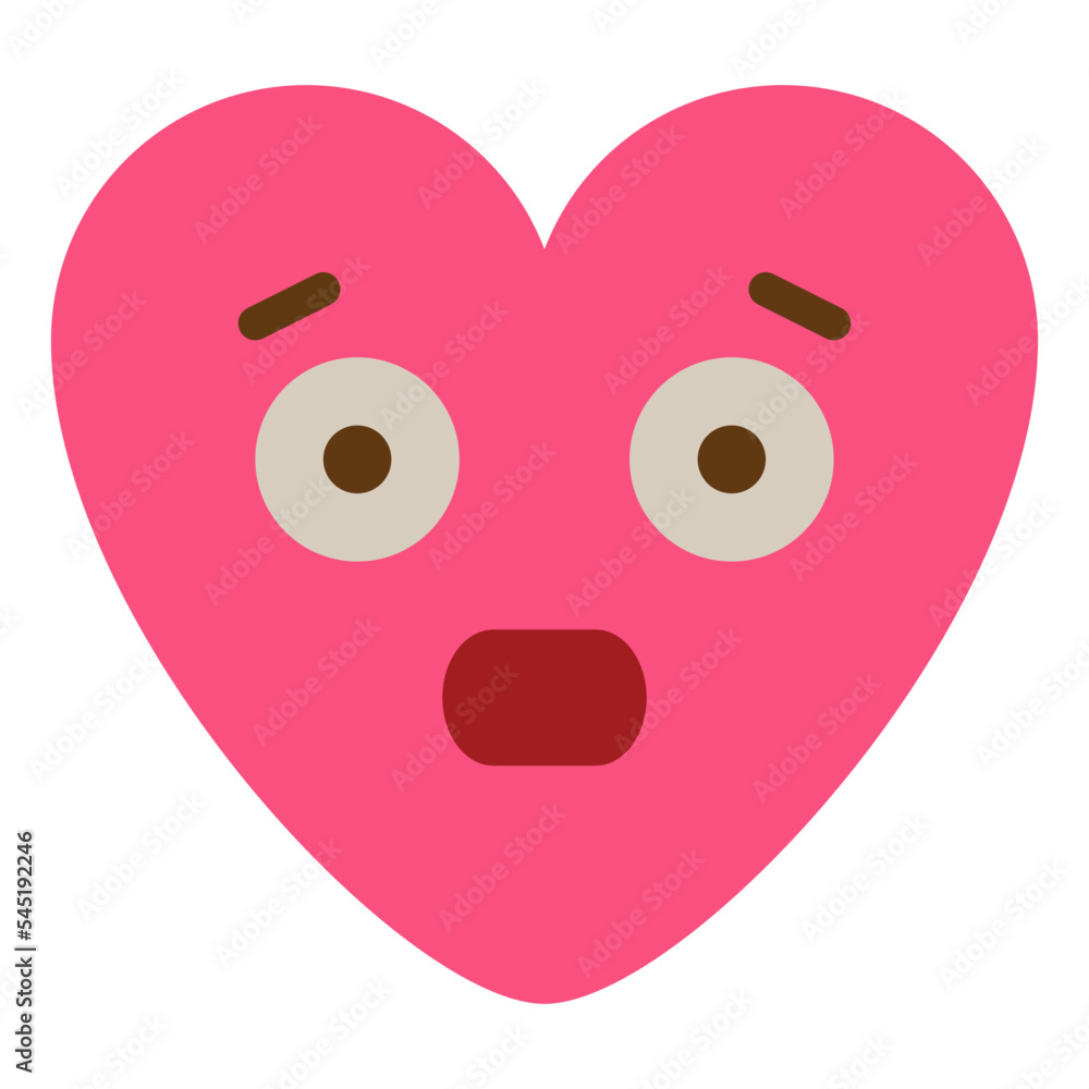 scare afraid unhappy emoji heart icon scare afraid unhappy emoji heart icon