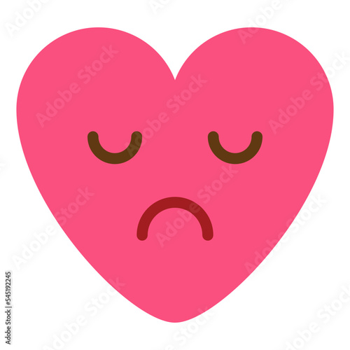 sad unhappy mood emoji heart icon