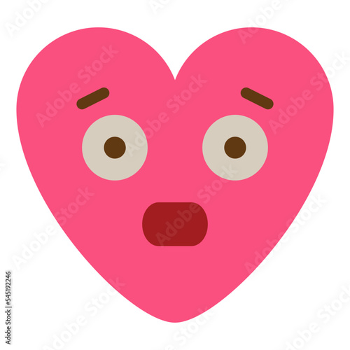 scare afraid unhappy emoji heart icon