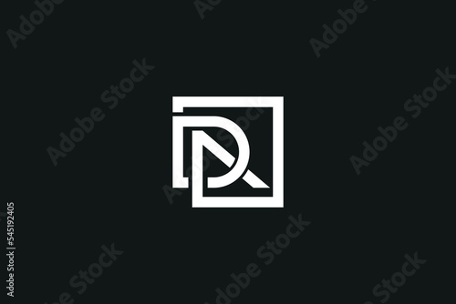 Minimal creative unique style letter DA, AD logo, monogram line art design template.