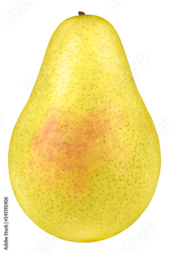 Ripe natural pear isolated on transparent background.