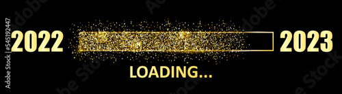 Gold Blaster Load Bar 2023. Expectation of the holiday – stock vector