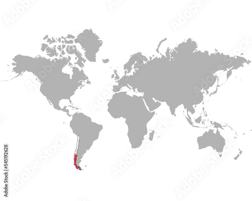 チリの地図