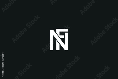 Abstract letters FN or NF initials monogram logo vector template. photo